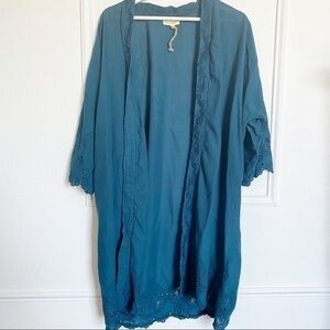 World Market Embroidered eyelet Tunic Swim cover